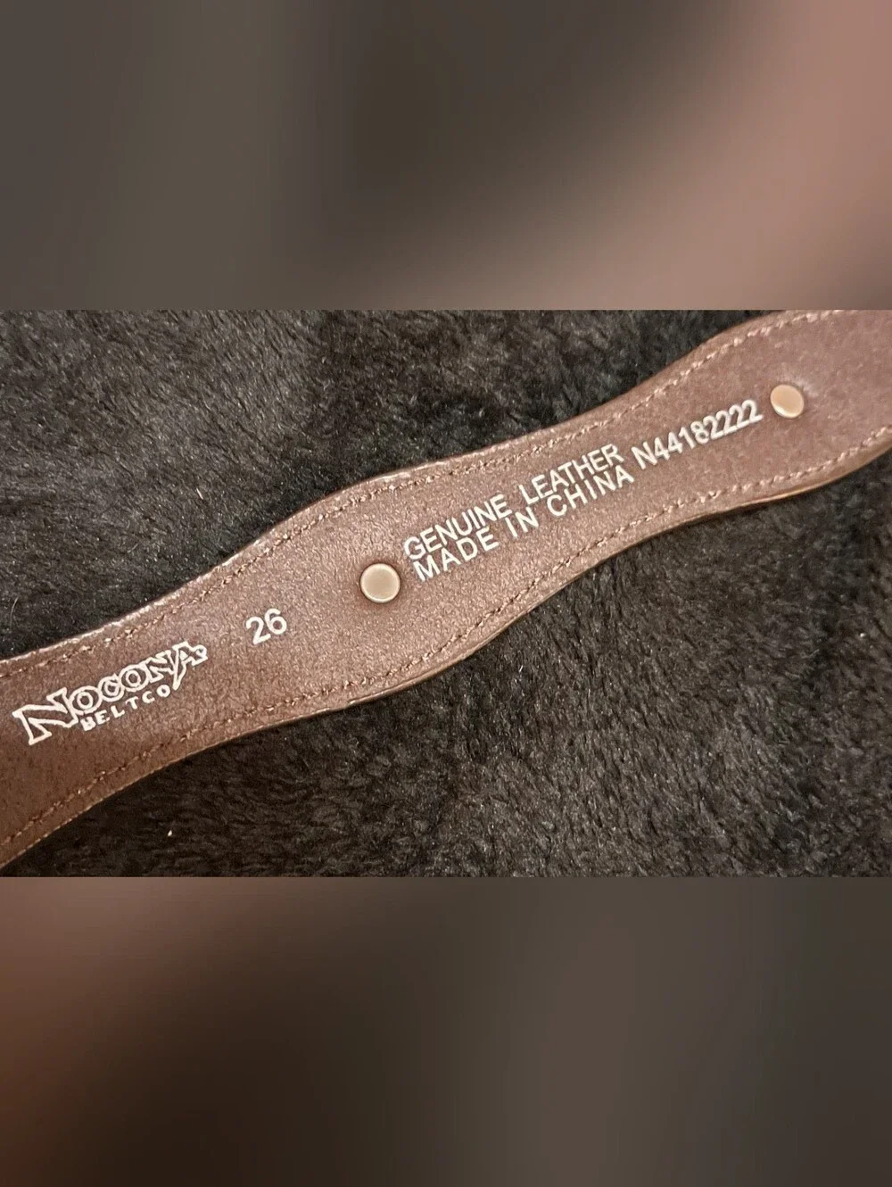 Nocona Brown Leather Western Belt with Decorative Studs Sz 26 12 Gauge Design